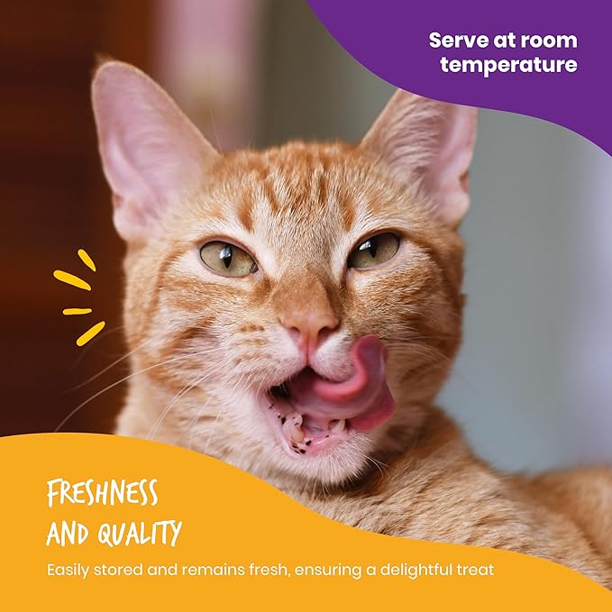 Beefeaters Cat Treats Variety Pack Lickable Puree 48ct – Salmon, Tuna &amp; Chicken, Grain-Free, Taurine-Enriched, Ideal for Training &amp; Interactive Feeding