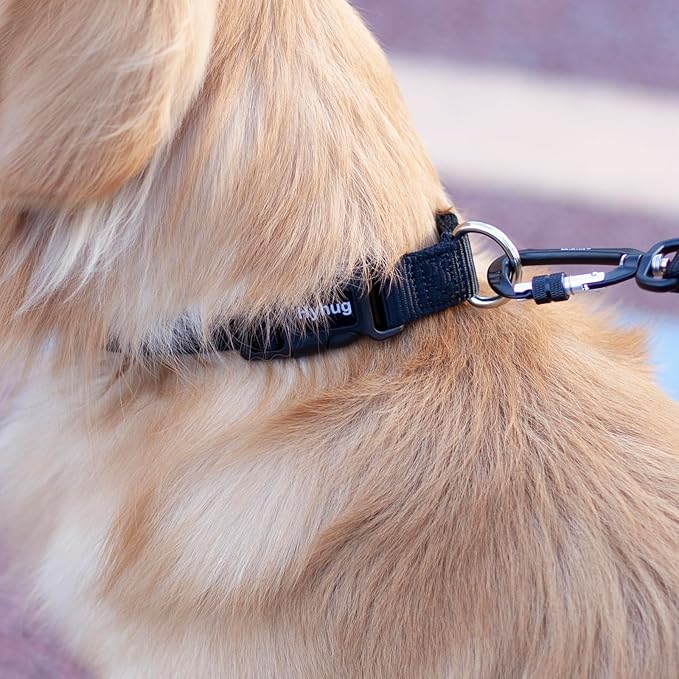 Hyhug Dog Collar for Large Dogs, Heavy Duty Black| Quick Release Nylon Buckle Collar, Adjustable &amp; Durable Pet Supplies for Boy &amp; Girl Dogs (Large, Black)