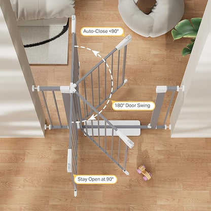 Cumbor 29.7"-40.6" Baby Gate for Stairs, Mom&