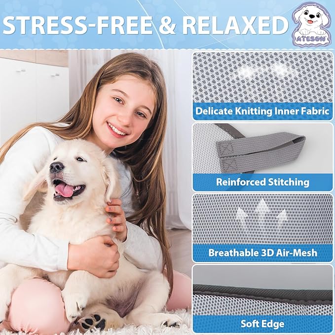 Pet Grooming Hammock Harness for Small Dogs &amp; Cats Nail Trimming, Dog Sling for Cutting Nails, Dog Hanging Holder Hanger with Nail Clippers, Nail File, Scissors