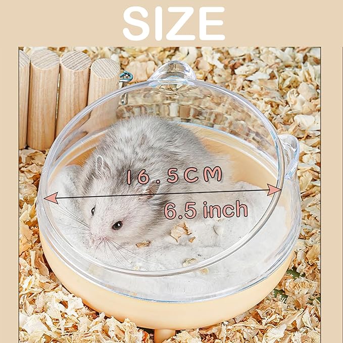Meow&amp;Woof Hamster Sand Bath Container, Large Sandbox Toilet Gerbil Batheoom, Tiny Chinchilla Dust Bathtub Sand Bath Box for Hamster Cage Accessories 6.5 Inch-Light Green