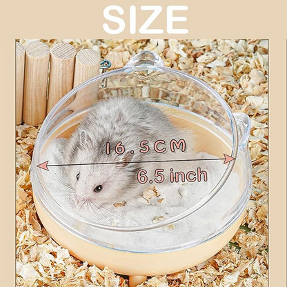Meow&amp;Woof Hamster Sand Bath Container, Large Sandbox Toilet Gerbil Batheoom, Tiny Chinchilla Dust Bathtub Sand Bath Box for Hamster Cage Accessories 6.5 Inch-Light Green