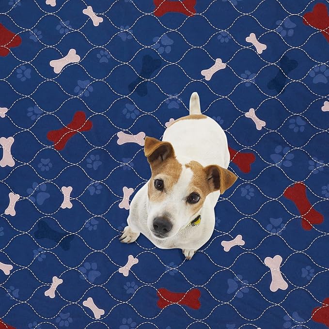 Washable Pee Pads for Dogs + Pet Grooming Gloves - Waterproof &amp; Non-Slip Fast Absorbing Puppy Potty Training Pads,Reusable Whelping Pads, Pee Pad for Guinea Pig Cage,Dog Playpen Mat