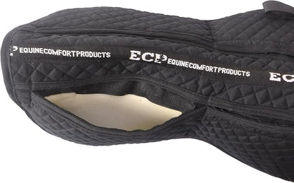 ECP Equine Comfort Products Adjustable Shock Absorbing Memory Foam Half Saddle Pad, Injury Prevention &amp; Pressure Relief, Customizable Fit, Breathable for All Riding Styles