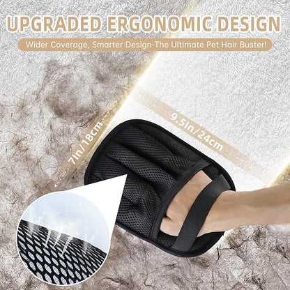 2𝑷𝒄𝒔 Pet Hair Removal Glove for Cats &amp; Dogs, Newly Pro Five-Finger Electrostatic Pet Hair Remover Gloves, Reusable &amp; Washable Magic Brush Pet Hair Removal Tool for Couch, Clothing, Carpet, Car Seat