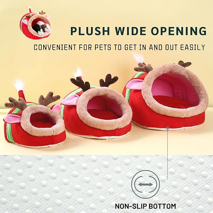 JanYoo Ferret Bed - House Hide &amp; Cage Accessories (S, Reindeer)