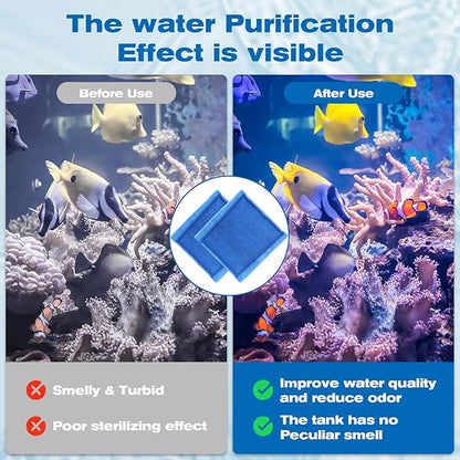 12 Pack Aquarium Filter Cartridges for Aqua-Tech 30-60/20-40 Gallon Fish Tank Power Filter Replacement, EZ-Change 