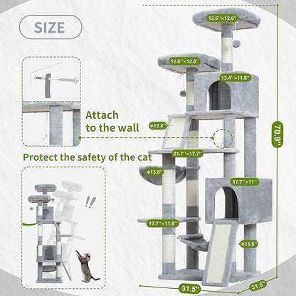 Cat Tree for Indoor Cats, 71&