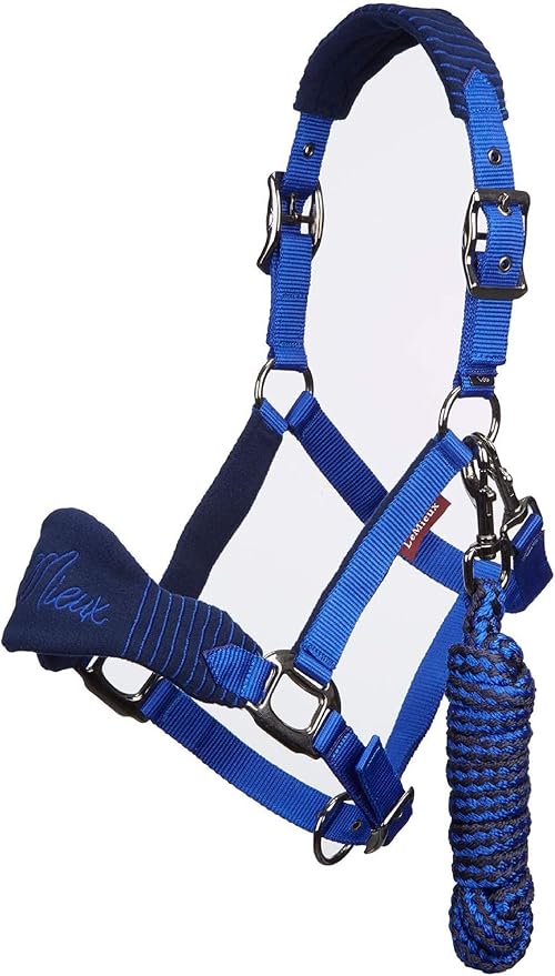 LeMieux Vogue Fleece Headcollar - Halter &amp; Leadrope - Extra Padding, Adjustable at Curb and Poll Strap