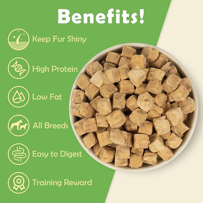 MON2SUN Freeze Dried Salmon Cat and Dog Treats, Single Ingredient Natural and Healthy Dog Snacks, High Protein Training Treats &amp; Food Topper, 6oz