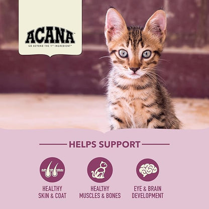 ACANA Dry Cat Food for Kittens, First Feast, Free Run Chicken and Whole Herring, 4lb