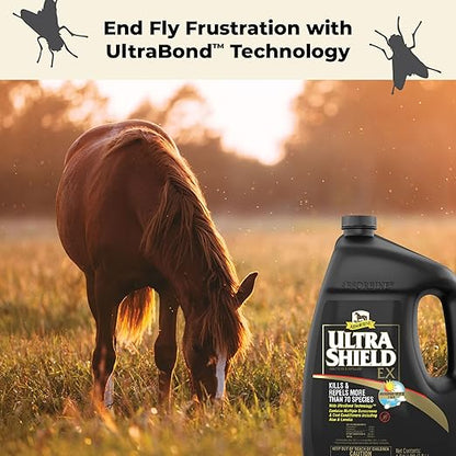 Absorbine UltraShield EX 128oz Insecticide, Kills &amp; Repels Flies, Mosquitoes, Ticks, Fleas, Lice, Use on Horses, Dogs, Premises