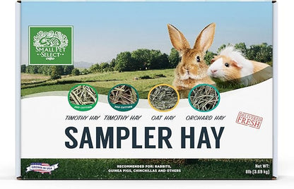 Small Pet Select-Sampler Box, 2ND Cutting, 3RD Cutting Timothy Hay, Oat Hay, &amp; Orchard Hay