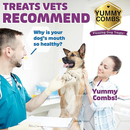 Dog Dental Treats – Vet VOHC Approved – Delicious Chicken Protein – Removes Tartar with Cleaning Comb Shape – Dental Dog Treats for Small Dogs (12oz, 21 Count)