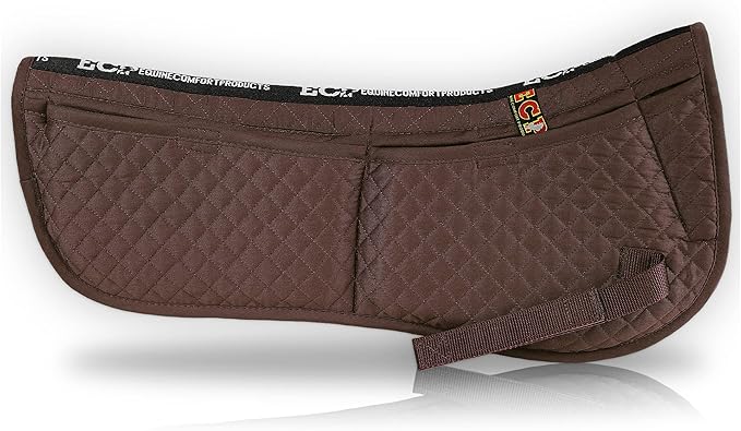 ECP Equine Comfort Products Adjustable Shock Absorbing Memory Foam Half Saddle Pad, Injury Prevention &amp; Pressure Relief, Customizable Fit, Breathable for All Riding Styles