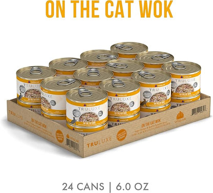 Weruva TruLuxe Cat Food, On The Cat Wok with Chicken Breast &amp; Beef in Pumpkin Soup, 6oz Can (Pack of 24)