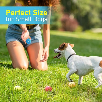Prime Pets Mini Tennis Balls for Dogs, 2 Inch Squeaky Dog Toys, Interactive Dog Toy Balls for Indoor Outdoor, Squeaky Toys for Small &amp; Medium Dogs
