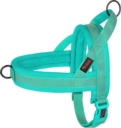 Didog No Pull Dog Harness with Breathable Mesh Padded, Full Reflective &amp; Quick Fit Adjustable Vest Harness, Easy for Training Walking for Small &amp; Medium and Large Dogs (Green, L:Chest 26-32")