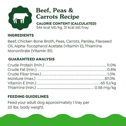 Greenies Smart Topper High Protein Wet Mix-in for Dogs, Beef, Peas &amp; Carrots Recipe in Vitabroth Broth - Bone Broth + Vitamins E &amp; B1, 10 Count