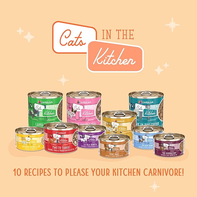 Weruva Cats in The Kitchen, The Double Dip with Chicken &amp; Beef Au Jus Cat Food, 6oz Can (Pack of 24)
