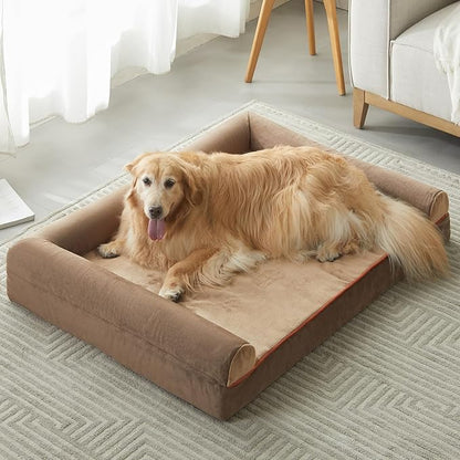 BFPETHOME Washable Dog Bed for Extra Large Dogs - Orthopedic, Waterproof, Nonskid, Egg-Crate Foam Pet Sofa