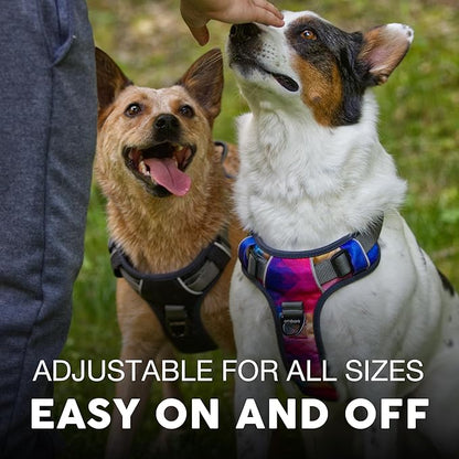 Embark Adventure Dog Harness, Reflective Trim XL for Extra Large Dogs No Pull - Military Grade Nylon, 2 Leash Clips &amp; Gel Lined Handle. Soft &amp; Padded Puppy Dog Harnesses for Any Breed