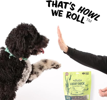 Polkadog Lucky Duck Crunchy Training Bits – All Natural, Grain Free Healthy Training Treats for Dogs. Handcrafted &amp; Made in USA. Great for Dogs with Allergies or Sensitive Stomachs – 7oz