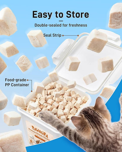 Freeze Dried Chicken Cats &amp; Dogs Treats, 1.1lb(17.63 OZ), Single Ingredient, High Protein, No Additives, Grain Free, Training &amp; Nutrition Supplements, Sealed Box