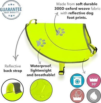Dog Hunting Vest Reflective Dog Vest - Dog Safety Vest with Elastic Strap, Comfortable Dog Reflective Vest, Reflective Dog Safety Jacket High Visibility Vest for Dogs