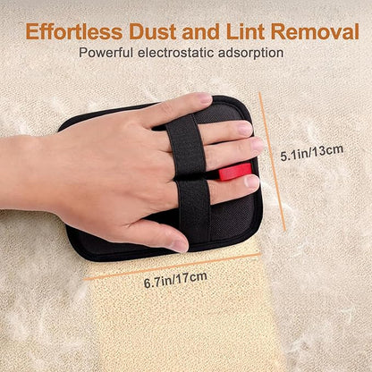4 Pack Electrostatic Pet Hair Removal Gloves, Reusable Washable Dog &amp; Cat Hair Remover Gloves for Furniture, Carpet, Car Seats, Effortless Cleaning