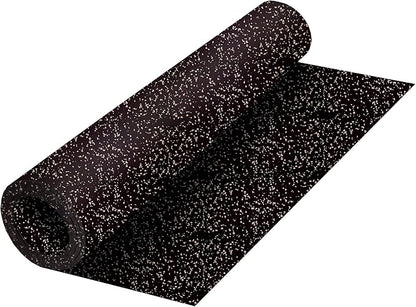 Playsafer Genaflex Rubber Gym Floor Mat, Heavy Duty Commercial Protective Gym Flooring Roll - 8mm Thick (10% Grey, 4&