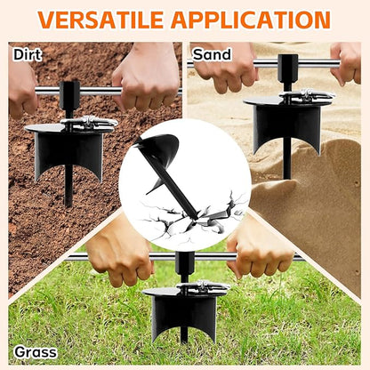 Snagle Paw Dog Tie Out Stake with Lock-Cap Prevents Pulling Out - Heavy Duty 360°Swivel Dog Stake for Outside,Yard, Beach &amp; Camping - Rust Proof Ground Anchor for Dog Cable,Leash,Tether,up to 220 lbs