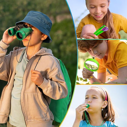 Kids Explorer Kit &amp; Bug Catcher Kit, Camping Gear for Kids, Outdoor Exploration Set with Backpack &amp; Binoculars, Ideal Outdoor Adventure Toys for Boys Girls 3-12