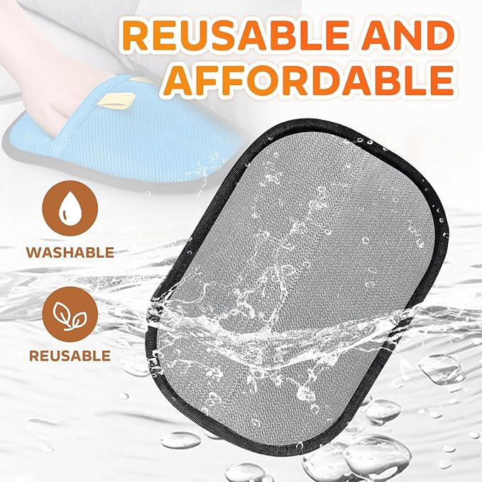 Reusable Pet Hair Remover Gloves – Electrostatic Lint &amp; Fur Removal, Machine Washable Cleaning Gloves for Furniture, Clothes &amp; Car (Blue)