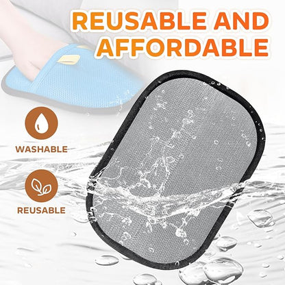 Reusable Pet Hair Remover Gloves – Electrostatic Lint &amp; Fur Removal, Machine Washable Cleaning Gloves for Furniture, Clothes &amp; Car (Blue)