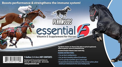 Essential E: Equine Vitamin E Supplement for Horse Health, Performance, Recovery &amp; Nutrition - 1 Gallon