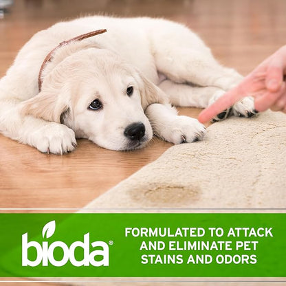 Bioda Pet Stain and Odor Eliminator | Pet Urine Enzyme Cleaner | Stain Remover | Urine Odor Eliminator | Carpet &amp; Couch Cleaner | Made in USA | 1 Gallon