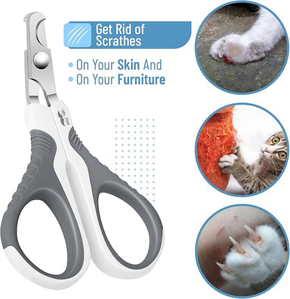 Mr. Pen Cat Nail Trimmer - White &amp; Gray, Cat &amp; Dog Nail Clipper, Kitten &amp; Small Dog Claw Trimmer