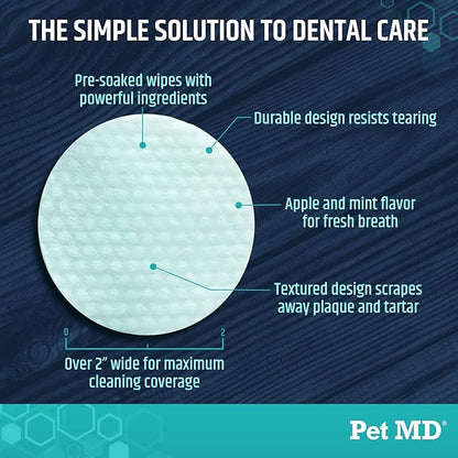 Pet MD Proden PlaqueOff &amp; Dental Wipes for Dogs