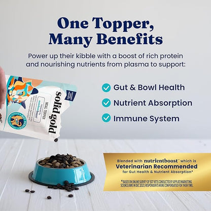 Solid Gold NutrientBoost™ Cat Food Toppers for Cats - High Protein Meal Topper &amp; Crunchy Cat Treats for Indoor Cats w/Vitamins, Minerals &amp; Amino Acids for Gut Health &amp; Immune Support - All Ages - 1lb