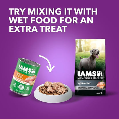 IAMS Advanced Health Skin &amp; Coat Adult Dry Dog Food Chicken and Salmon Recipe, 13.5 lb. Bag