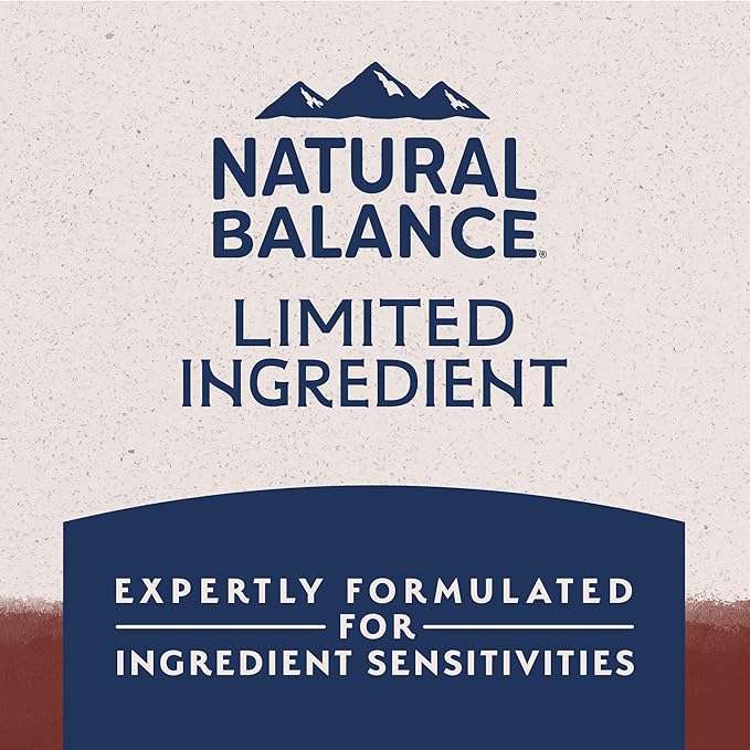 Natural Balance Limited Ingredient Adult Dry Dog Food with Healthy Grains, Beef &amp; Brown Rice Recipe, 12 Pound (Pack of 1)