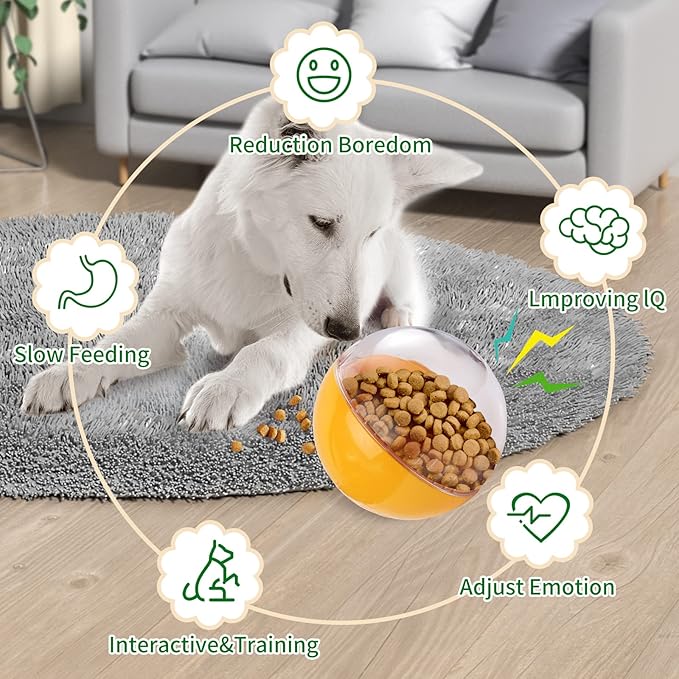 Treat Dispensing Dog Toys - Puzzle &amp; Slow Feeder Ball for Large, Medium &amp; Small Dogs, Mentally Stimulating Enrichment Toys