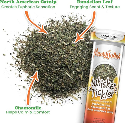 Meowijuana Purrple Passion Cat Nip - Premium Organic Blend of Catnip for Cats &amp; Silvervine, Stimulates Playful Behavior, 26g, Natural Wellness Gift for Cat Lovers