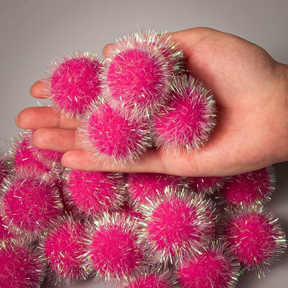 VAPKER 30 Pcs Cat Ball Toys Sparkle Balls Extra Large 2 Inch Cat&