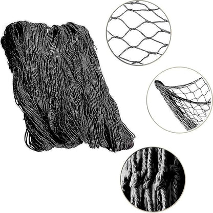 Nature Fish Net Wall Decoration with Shells, Ocean Themed Wall Hangings Fishing Net Party Decor for Pirate Party,Wedding,Photographing Decoration