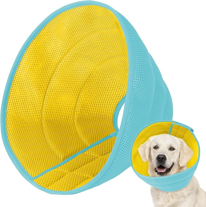 Dog Cone Soft Recovery Collars &amp; Cones After Surgery for Medium Large Dogs, Comfy Ecollars to Stop Licking, Adjustable, Dog Ecollars for Recovery Fabric: Soft Comfort, Ecollars of Shame Alternatives