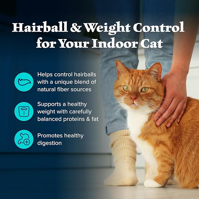 Blue Buffalo Wilderness High-Protein, Grain-Free Natural Dry Food for Adult Cats, Indoor Hairball Control, Chicken, 11-lb. Bag