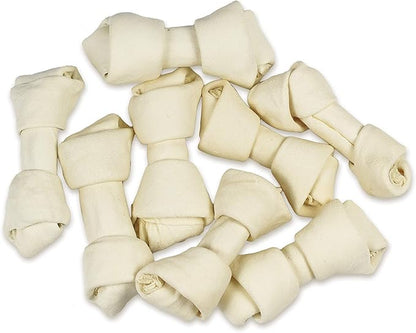 Hotspot Pets 4–5 Inch Rawhide Dog Bones (10 Pack) – USDA Certified Facility, from Grass-Fed Brazilian Cows, Supports Dental Health &amp; Good Behavior