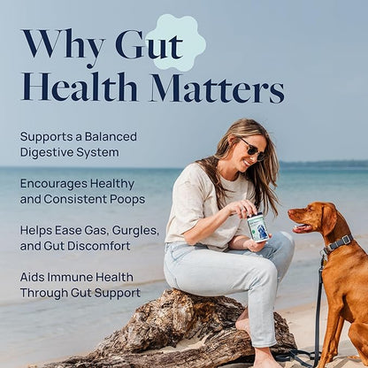 Veterinary Formula Gut Health Supplement for Dogs – Vet-Formulated Probiotic Chews with Digestive Enzymes &amp; Fiber – Smart Vitality Supports Digestive Health, Gut Balance &amp; Stool Quality, 60 Soft Chews